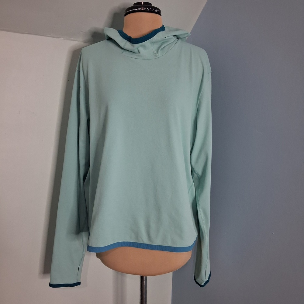 Cotopaxi Sombra Sun Hoodie Womens Large Seafoam Green Blue Lightweight Hiking L